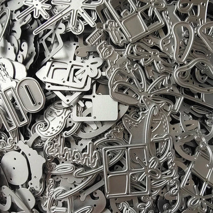 2023 New Mystery Box Randomly Selected Lucky Bags Small Animals Leaves Letters Flower Metal Cutting Dies for Scrapbook Stencils