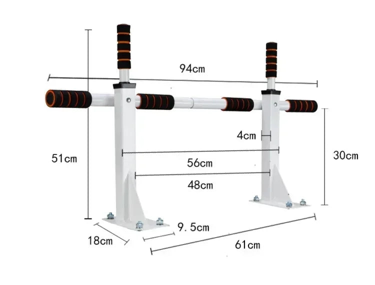 Multi Functional Home Fitness Equipment Wall Mounted Parallel Bar Indoor Pull-up Wall Mounted Parallel Bar Exercise Device