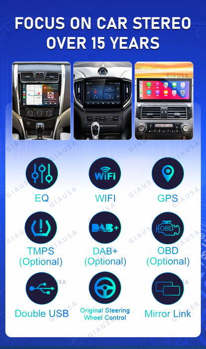 For Jeep Wrangler 2018-2022 Carplay LCD Instrument Panel Dual Screen Android Multimedia Video Player GPS Navigation Android Auto