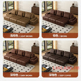 MINGDIBAO Modern Genuine Leather Sectional Sofa Bed – Convertible Couch with Tufted Backrest and Armrest,Functional Sleeper Sofa