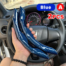 38cm Car Steering Wheel Covers Booster Micro Fiber Leather Auto Interior Decorative Accessories Universal Carbon Fiber Looking