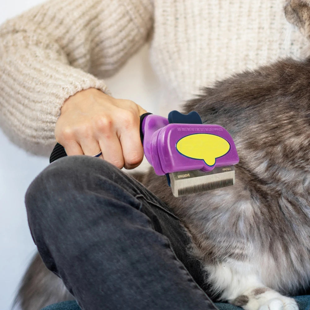 Peines para quitar el pelo de mascotas y gatos, cepillos de aseo para perros y gatos, peines de masaje para la caída del pelo, cepillo de limpieza y desenredado para recortar el pelo de mascotas.