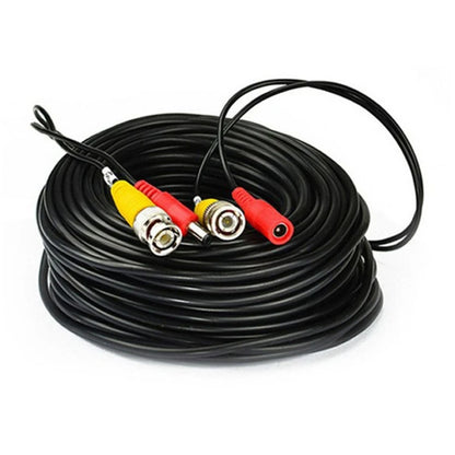 Cable coaxial BNC+CC 2 en 1 para exteriores, conector BNC de 5-50 m, alimentación de vídeo para cámaras AHD, sistema DVR, cámara de vigilancia de seguridad.