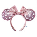 Diadema con orejas de Minnie y lazos grandes de Disney, ideal para disfraz de cosplay, de peluche, para adultos y niños. 