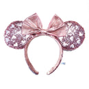 Diadema con orejas de Minnie y lazos grandes de Disney, ideal para disfraz de cosplay, de peluche, para adultos y niños. 