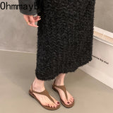 Summer Clip Toe Women Gladiator Sandals Casual Beach Vacation Shoes Ladies Elegant Dress Flats Sandalias