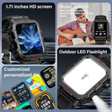 LAXASFIT Smart Sports Watch LED Flashlight Music Player Fitness Tracking Bluetooth Calling Sleep Monitoring 2025 New Smart Watch