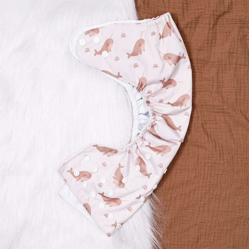 Pañales de tela para bebé, impermeables, reutilizables, ajustables, ecológicos, 100 % poliéster.