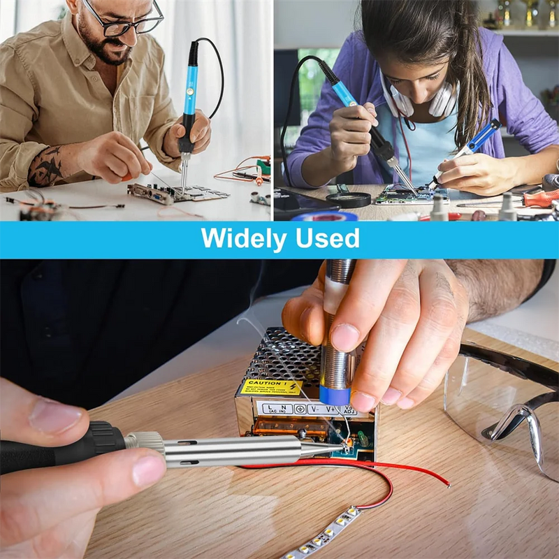220V 60W Soldering Iron Kit Adjustable Temperature 15 in 1 Tool Set With Soldering Iron EU Plug