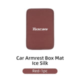 Car Armrest Mat Arm Rest Protection Cushion Interior Accessories For Hyundai Genesis Elantra Grand Santa Fe Palisade Equus
