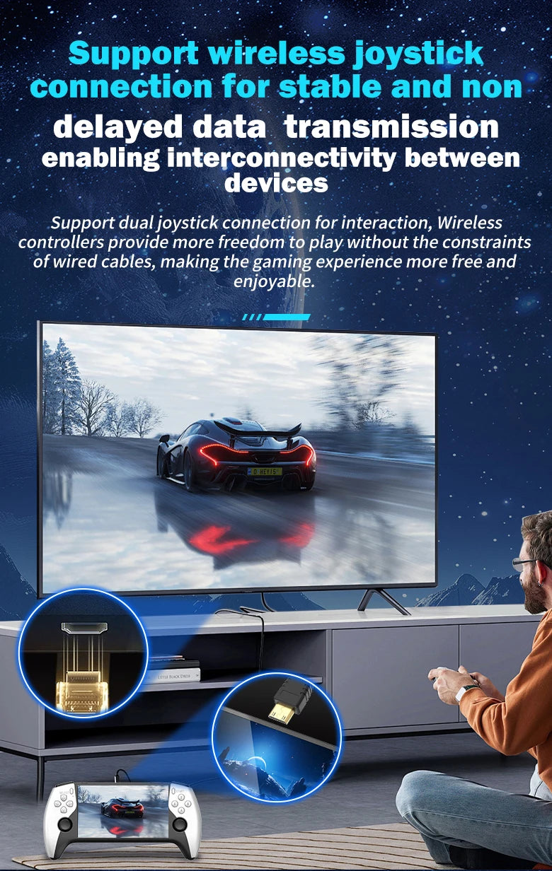 SF3500 Retro Handheld Video Game Console Linux System 5.0 Inch 854*480 IPS Screen 3000mAh Portable Pocket Video Player Games