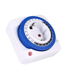 Temporizador de 24 horas para UE/EE. UU., enchufe con temporizador, conexión a tierra mecánica, programable, con cuenta regresiva inteligente, interruptor de bucle, apagado automático