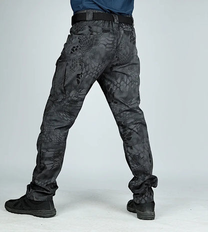Tactical Cargo Pants Men Combat Outdoor Hiking Work Joggers Lightweight Trousers Male Elasticity Multiple Pockets Resistant Pant