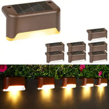 16 PCs Solar Outdoor Deck Lights Commercial Street LED Step Lights suitable for balconies terraces stairs fences lanes paths
