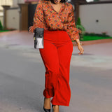 2 Piece Women Sets 2025 New Arrival Plus Size Spring Summer Matching Sets Print Two Pieces Sets Top Pants Suits Outfits Clothing