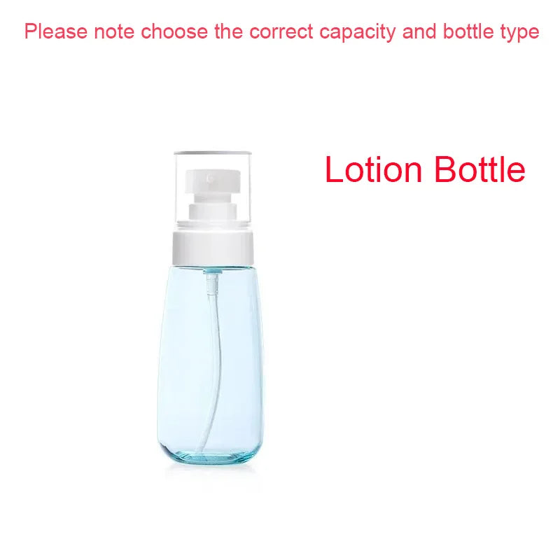 30ml 60ml Travel Spray Bottle Transparent Plastic Bottle Lotion Pump Travel Perfume Fine Mist Toner Bottles Refill Lotion Bottle