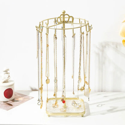 1 creative desktop acrylic base crown jewelry rack suitable for necklace pendants for easy organization and summarization