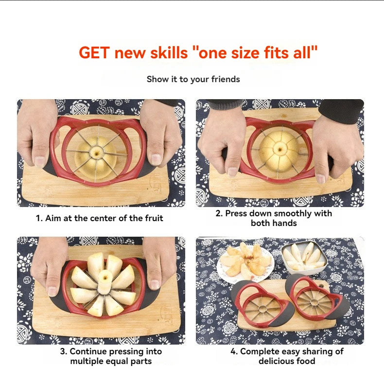 Stainless Steel Fruit Corer Fruit Cutter Apple Slicer Divider Plastic Handle Household Corer Cutting Fruit Tool