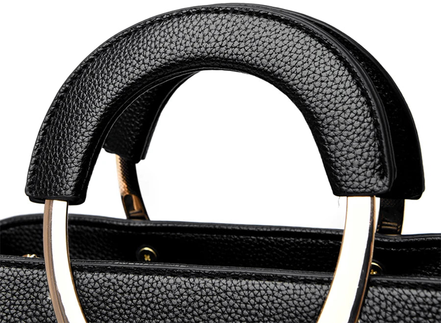2026 New Style Crossbody Bag Medium Mom Bag Lychee Pattern Large Soft PU Zipper Closure Daily Use Fashionable Ladies Handbag Sac