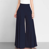 Pantalones de traje de pierna ancha para mujer, pantalones de vestir de cintura alta, pantalones casuales, cómodos con bolsillos, pantalones deportivos para mujer 2024