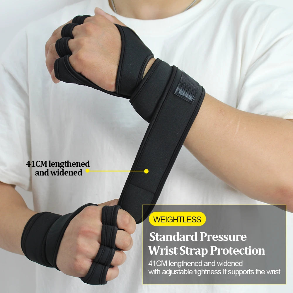 Guantes de entrenamiento deportivo para hombres y mujeres, guantes de entrenamiento, fitness, culturismo, levantamiento de pesas, gimnasio, guantes protectores de manos, muñecas y palmas.