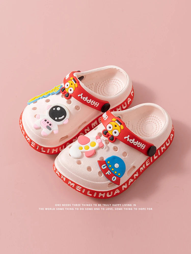 EVA ultra-light boys' and girls' baby and toddler anti-slip hole shoes children's sandals astronaut UFO sandals slippers