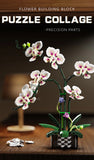 Creative Orchid Cymbidium Eternal Flowers Potted Plant Building Blocks Simulation Phalaenopsis DIY Bricks Toys Valentine's Gift