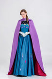 Disney Frozen Movie Adult Costume Women's Cospaly Princess Anna Dress Cloak Halloween Party Performance Dress Birthday Gifts New
