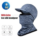 Gorro con capucha y protector solar para la cara, protección UV, de seda fría, para hombres y mujeres, ciclismo, escalada, correr, protector solar, capota de montar