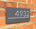 Custom Laser Cut 28/40/45cm Acrylic Modern 3D Floating House Number Sign Outdoor Street Name Waterproof Plate Matte Black White