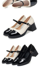 Women Shoes 2024 New Fashion Retro Round Toe Soft Leather Casual Mary Jane Shoes Shallow Mouth Waterproof Platform Shoes