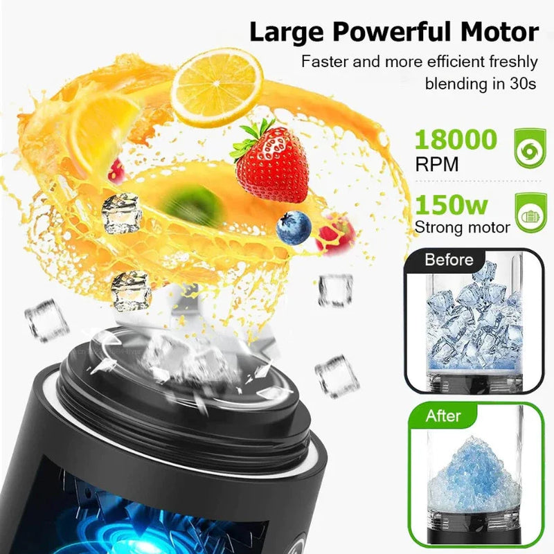 Portable mixer 600ml Household fruit cup smoothie mixer 4000mAh USB rechargeable smoothie mixer personal juicer kitchen tools