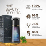 Shampoo de Tintura Capilar de 200ml para Cabelos Grisalhos – Kit de Tintura Natural Semipermanente para Mulheres e Homens (Preto, Castanho, Roxo)