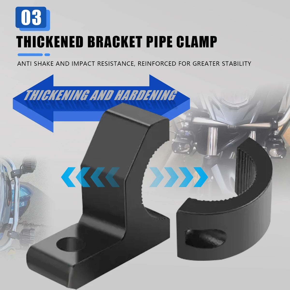 ATV Car Motorcycle LED Headlight Clamps Brackets Tube Clamp Mount Kit For Auto Motorbike Spotlights Fog Light Mount Accessories