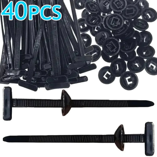 Universal Nylon Cable Tie Buckle Auto Fastener Screw Replacement Clip Car Fender Trunk Engine Guard Panel Wire Management Secure