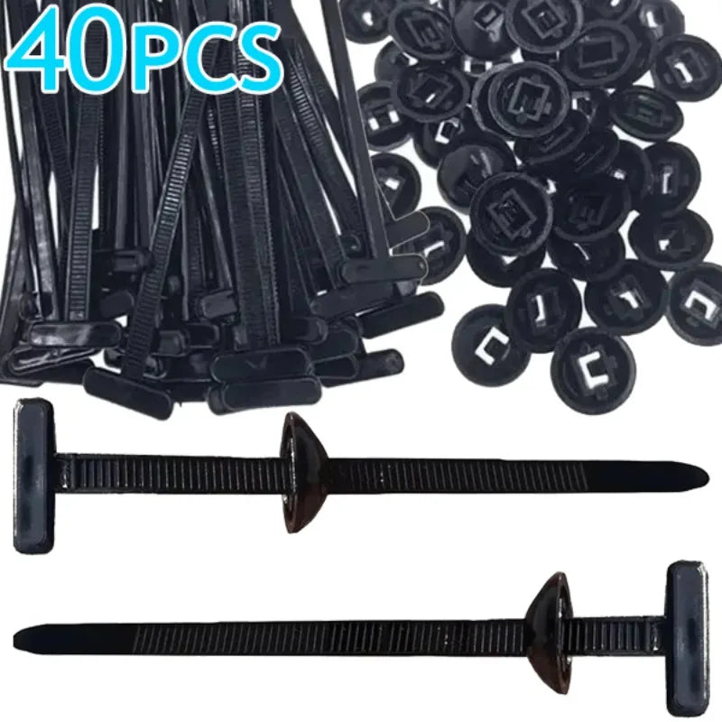Universal Nylon Cable Tie Buckle Auto Fastener Screw Replacement Clip Car Fender Trunk Engine Guard Panel Wire Management Secure