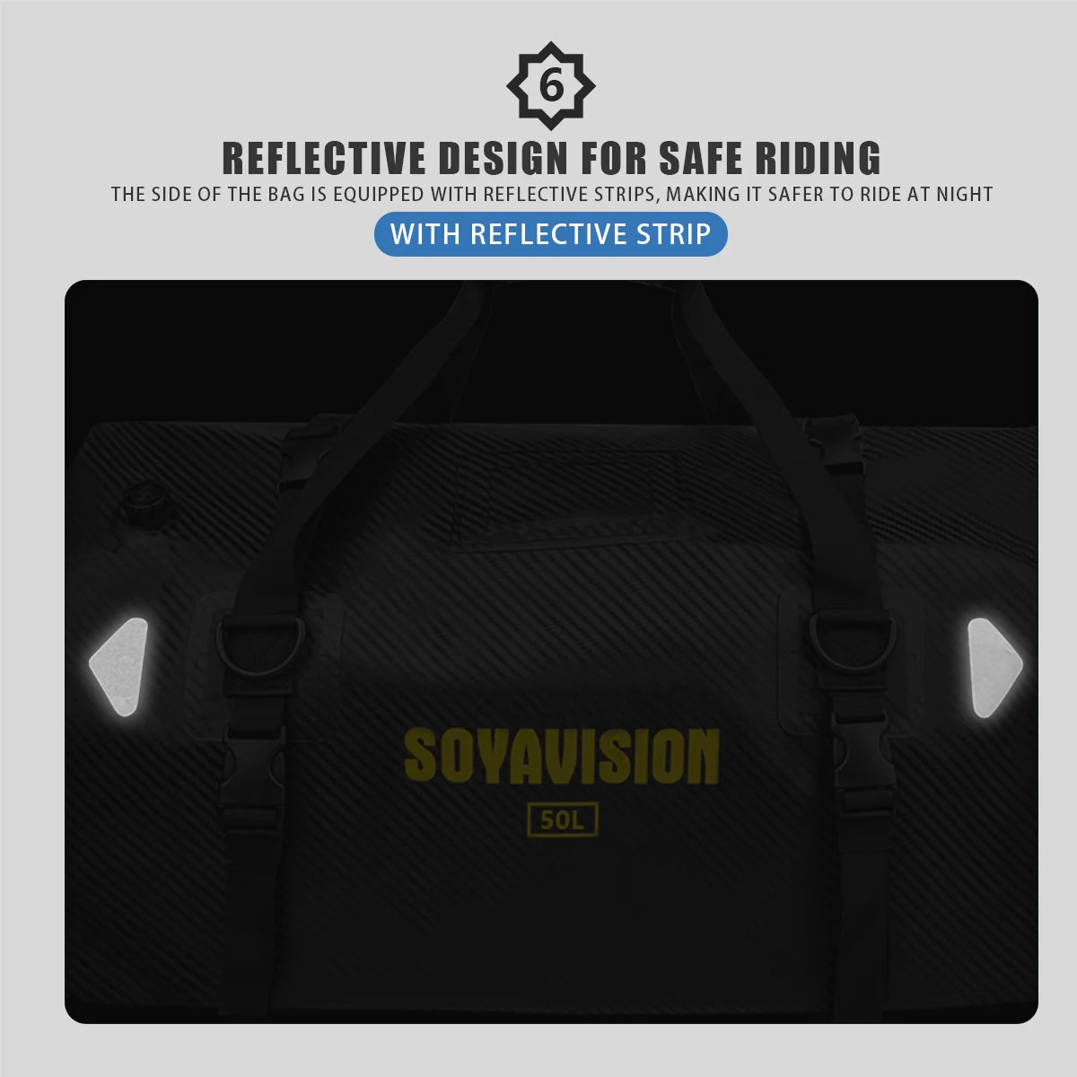 SOYAVISION 20L 50L 70L 80L 100L Motorcycle Waterproof Tail Bag Travel Outdoor Luggage Bag Motorcycle Seat Bag
