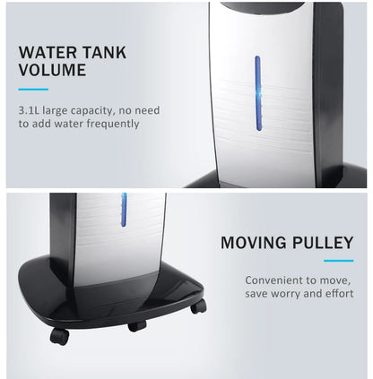 Air Cooler Domestic Standing Humidifier Mist Fan With Remote Water Mist Fan Spray
