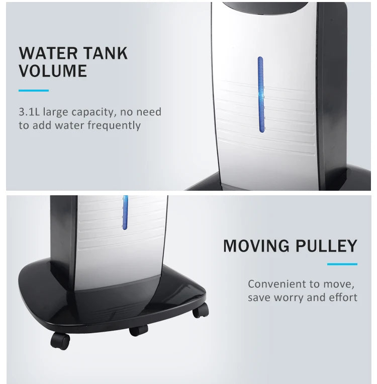 Air Cooler Domestic Standing Humidifier Mist Fan With Remote Water Mist Fan Spray