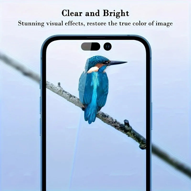 6 In 1 Phone Screen Protector + Lens Protector Tempered Glass For IPhone 11 12 13 14 15 16 Pro Max 14Plus 15Plus Protector