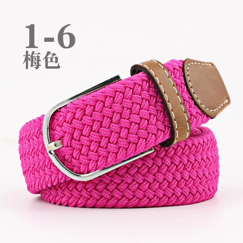Stretch Woven Belt Unisex Canvas Belts Fashion Casual Student Belt Women Cinturon Male Waistband 105cm