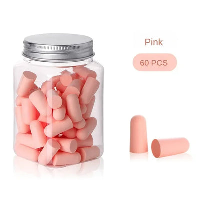 10/24/60pcs Comfortable Earplugs Antinoise Ear Plugs Sleep Noise Reduction Ear Protector for Sleep Soft Foam Earplugs Anti-Noise