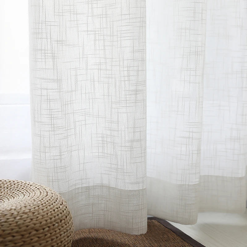 Japanese cotton linen sheer curtains for bedroom living room curtains for study curtain living room set plan curtain tulle