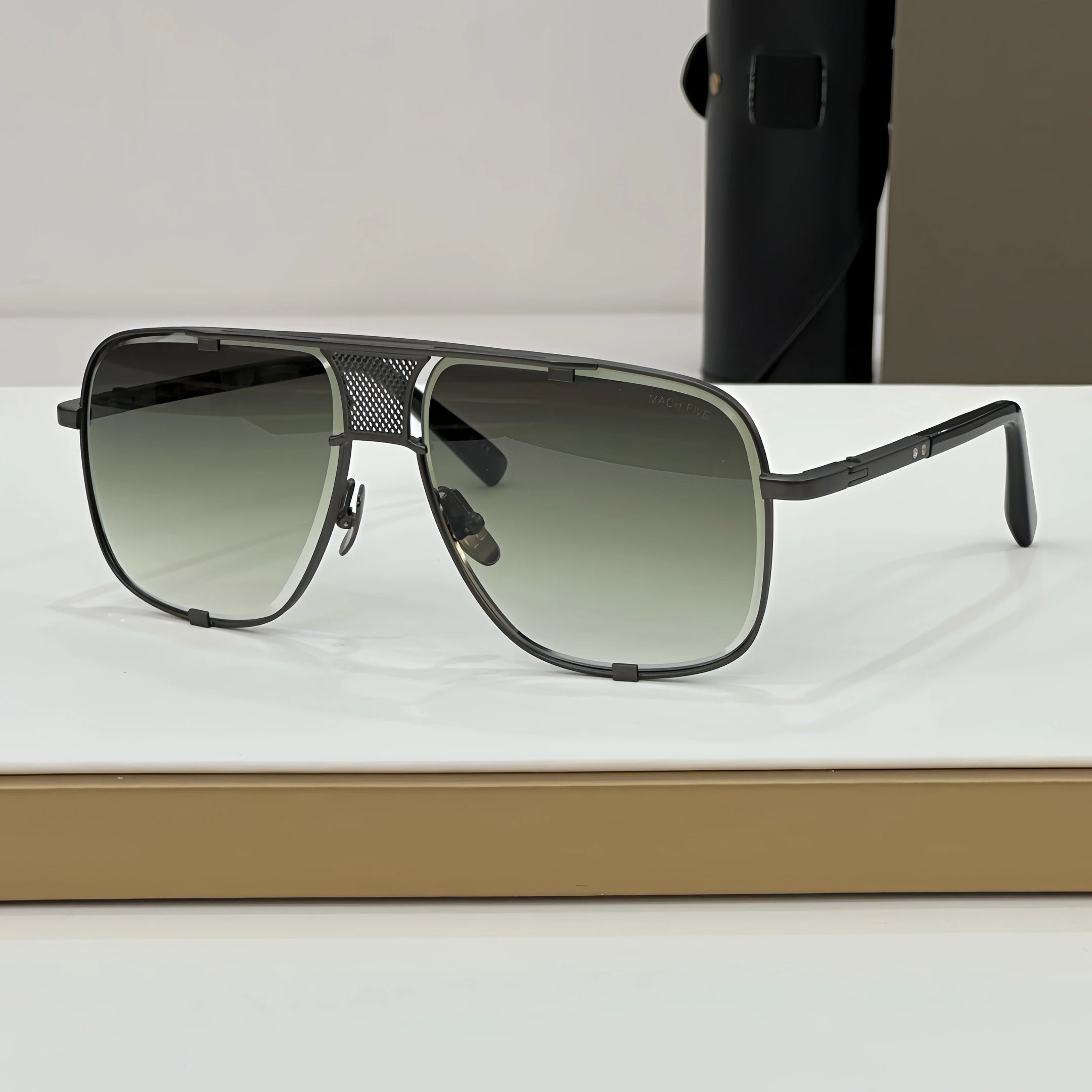 ADITA MACH FIVE DRX-2087 SIZE 64-14-127 Top High Quality Sunglasses for Men Titanium Style Fashion Design Sunglasses for Women