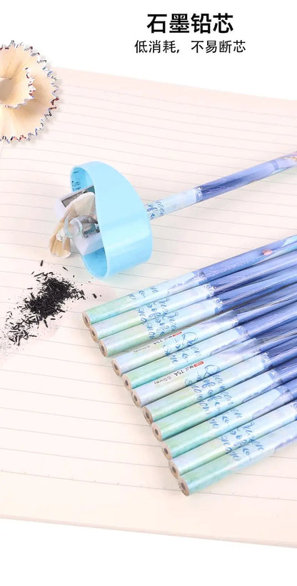 12pcs Disney Spiderman Hb Pencil With Eraser Lotso Elsa Student Stationery Write Draw Pencil Kids School Supplies Wholesale