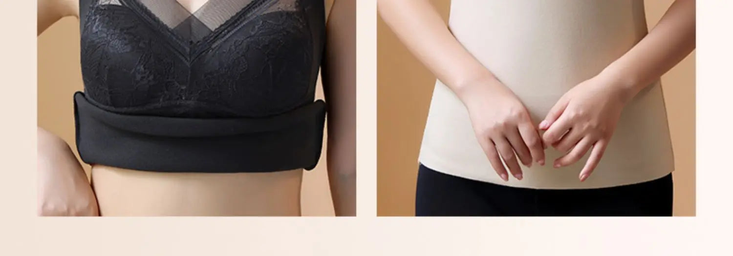 Women Winter Velvet Padded Vest Thermal Underwear Camisole Warm Sling Vest Tops 2-in-1 Built-in Bra Undershirt Intimate