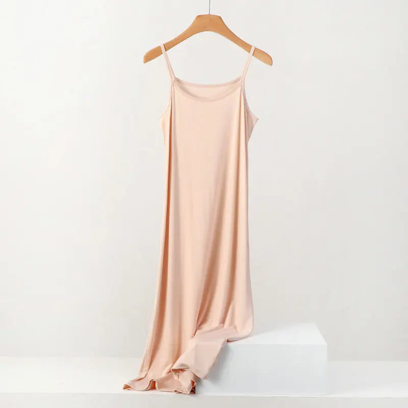 XL to 8XL Lengthen Modal Dress Plus size Spaghetti strap bottoming dresses Halter sundress Camisoles slips Inner Petticoat