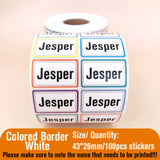 Custom Name Tag Sticker Waterproof Kawaii Stickers Decals Personalized First Name Label for Children School Stationery Bottle