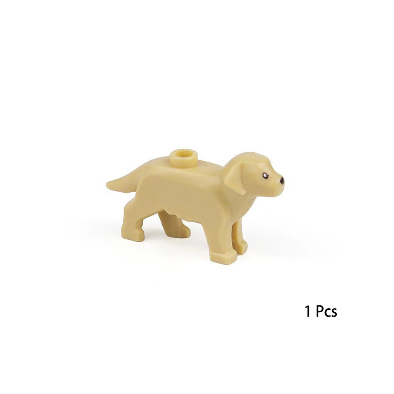 New Animal Chihuahua Parts MOC Building Blocks Farm Ranch City Zoo Family Pet Dog Bricks Toys Compatible With LEGO