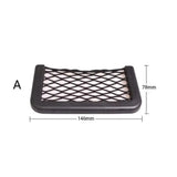 Car Organizer Mesh Storage Bag Net Pocket Mobile Phone Holder Auto Accessories Multi Function Car Storage Net Pocket